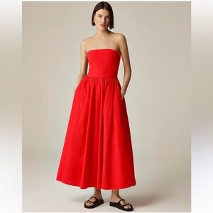 J Crew Dress S Mixy Red
